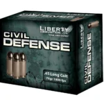 Liberty Ammunition Liberty Civil Defense Handgun Ammunition .45 Colt 78 gr SCHP 1800 fps 20/ct