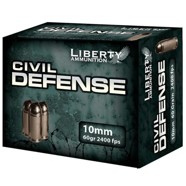 Liberty Ammunition Liberty Civil Defense Handgun Ammunition 10mm Auto 60 gr SCHP 2400 fps 20/ct