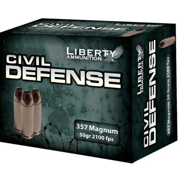 Liberty Ammunition Liberty Civil Defense Handgun Ammunition .357 Mag 50 gr SCHP 2100 fps 20/ct