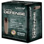 Liberty Ammunition Liberty Civil Defense Handgun Ammunition .38 Spl 50 gr SCHP 1500 fps 20/ct