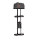 Rock Ridge Outdoors Dead Ringer 5 Arrow Quiver, black front view with hood and mounting brackets