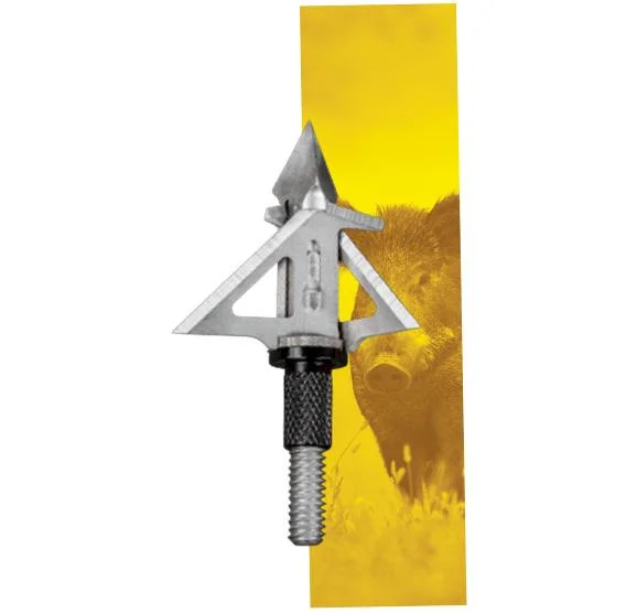 Escalade Sports DBA Bear Archery SIK 3-Blade Mechanical F3CB Crossbow Broadhead - Silver and Black