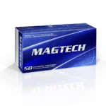 MagTech Handgun Ammunition .32 Auto 71 gr JHP 905 fps 50/ct, blue retail box in angled front view