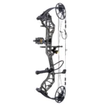 Bear Archery Legit Maxx RTH Compound Bow, full side view with black and camouflage frame