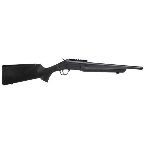 Rossi LWC Rifle black single-shot rifle with synthetic stock, side view