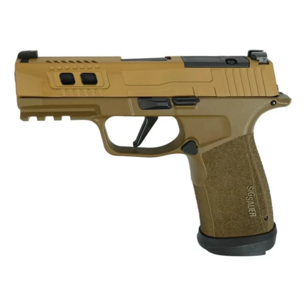 Sig Sauer P365 Two-Tone Brown XMACRO TACOPS Handgun 9mm Luger 17rd Magazines(4) 3.7" Threaded Barrel