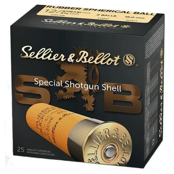 Mag-Tech/Sellier- Bellot Sellier & Bellot Rubber Buckshot 12 ga 2-3/4" 2 ball Rubber 25/ct