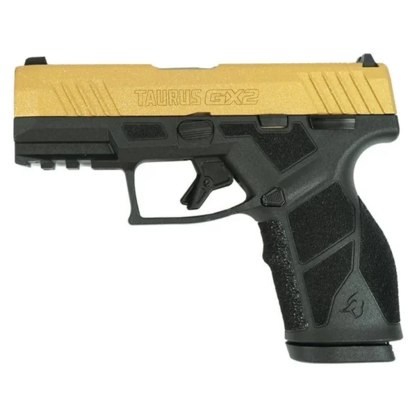 Taurus International Inc. Taurus GX2 "Gold Glitter" Handgun 9mm Luger 13rd Magazines (2) 3.38" Barrel Black Frame/Custom