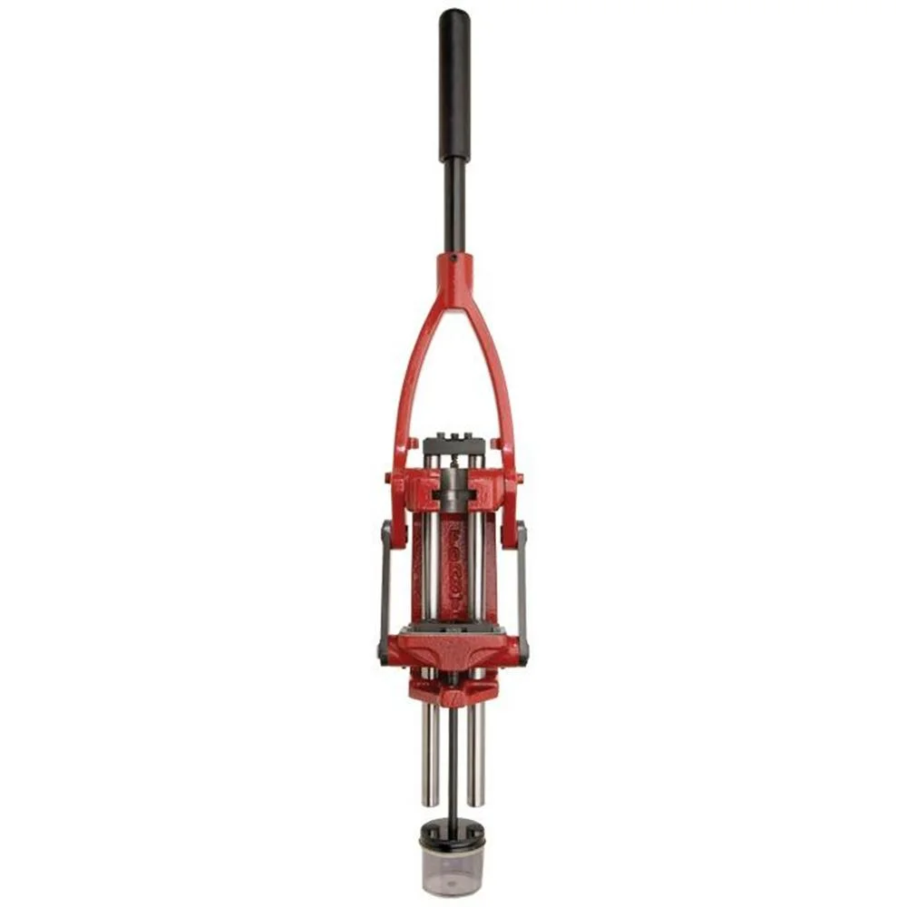 primary-40899 Forster Co-Ax Press With S Jaws, red reloading press in front view with black handle