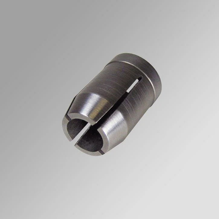 primary-40909 Forster Products Collet #264 for Bullet Puller, silver slotted metal collet in angled view