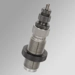 Forster Bushing Full Length Sizing Die, silver metal die with knurled adjustment rings