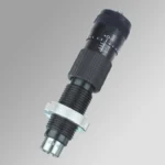 Forster Bench Rest Ultra Micrometer Seater Die 8.6 Blackout, black knurled die in angled view