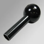 Forster Short Handle For Co-Ax Press B3 glossy black handle with round knob in angled view