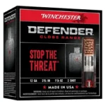 Winchester Ammunition WIN DEFENDER black and red ammunition box, angled front view