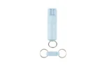 SABRE CHAMBRAY HARDCASE SPRAY CLAM light blue spray case with three metal key rings