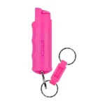 SABRE SPRAY KEY RING pink spray canister with pink quick-release key ring