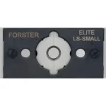 Forster Products Quick Change Jaws LS Small, front view with grey center dial and black plate