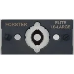 Forster Products Quick Change Jaws LS LG, black and silver front view with central jaw opening