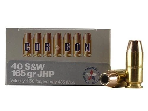 Corbon Inc. Corbon Self-Defense JHP Handgun Ammunition .40 S&W 165 gr JHP 1150 fps 20/ct