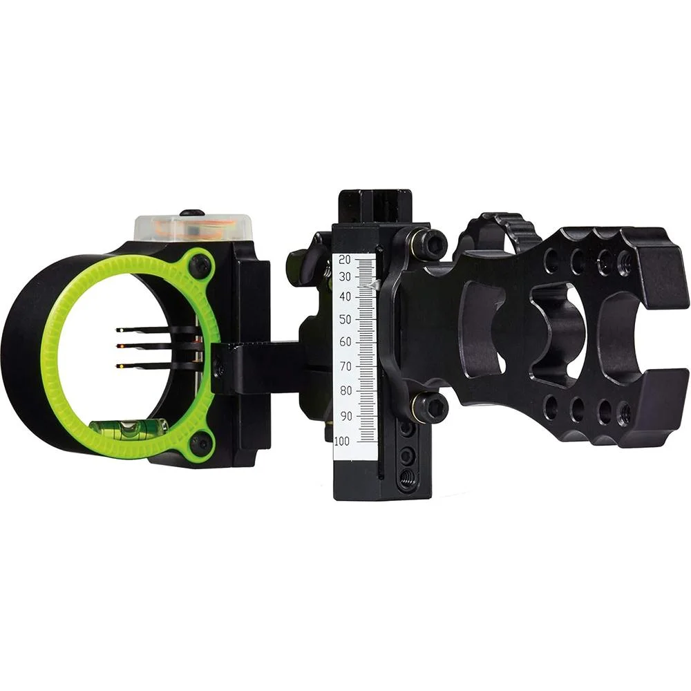 primary-41118 Pure Archery Group Black Gold Ascent Verdict 4" Dovetail 3 Pin HD Head Scope .019 RH