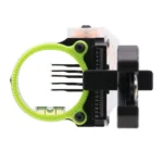 Pure Archery Group Black Gold Rush Archery Sight 5 .019 Pins 4" Dovetail with 3rd Axis Micro .019 RH Black