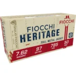Fiocchi Ammunition Fiocchi Heritage Handgun Ammunition 7.62 Nagant 97 gr FMJ 1082 fps 50/ct