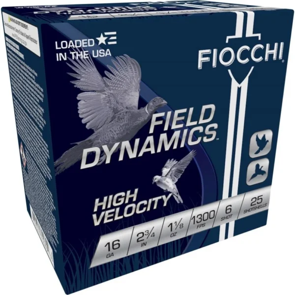 Fiocchi Ammunition Fiocchi High-Velocity Hunting Load 16 ga 2 3/4" 3 1/8 dr 1 1/8 oz #6 1300 fps - 25/ct