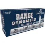 Fiocchi Pistol Shooting Dynamics Handgun Ammunition, blue and white Range Dynamics box
