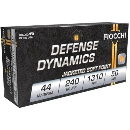 Fiocchi Ammunition Fiocchi Pistol Shooting Dynamics Handgun Ammunition .44 Mag 240 gr JSP 1310 fps 50/ct