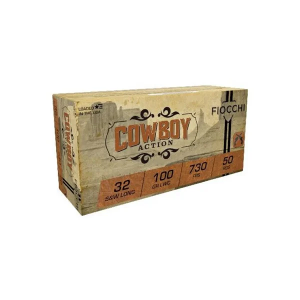 Fiocchi Ammunition Fiocchi Cowboy Action Handgun Ammunition 32 S&W LONG 100gr LWC 730 fps 50/ct
