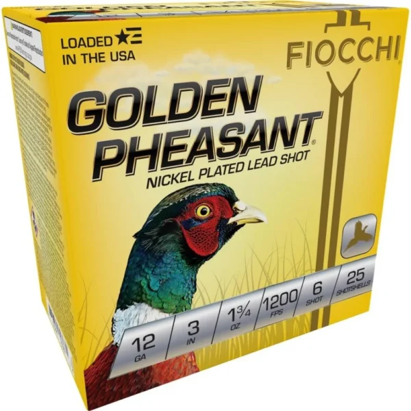 Fiocchi Ammunition GOLDEN PHEASANT NP 12ga 3" 1 3/4oz #6 1200fps 25RD