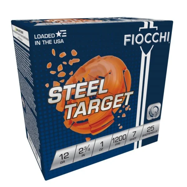 Fiocchi Ammunition Fiocchi Target Steel Low Recoil Shotshells 12ga 2-3/4" 1oz 1200 fps #7 25/ct