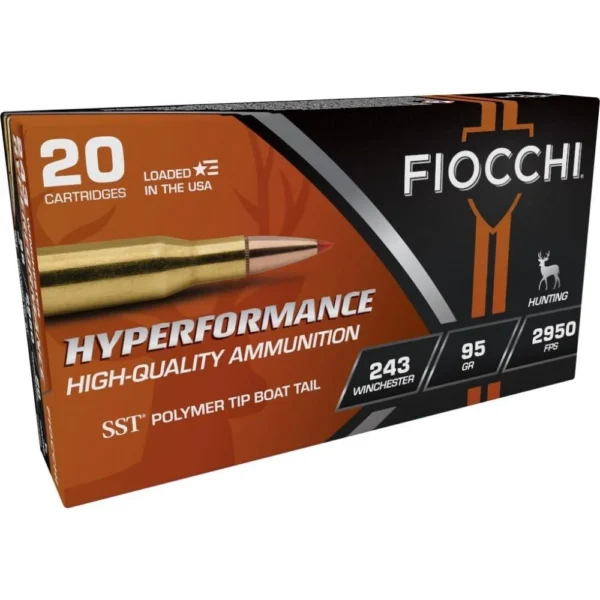 Fiocchi Ammunition Fiocchi Hyperformance Hunt Rifle Ammunition .243 Win 95 gr SST 2950 fps 20/ct