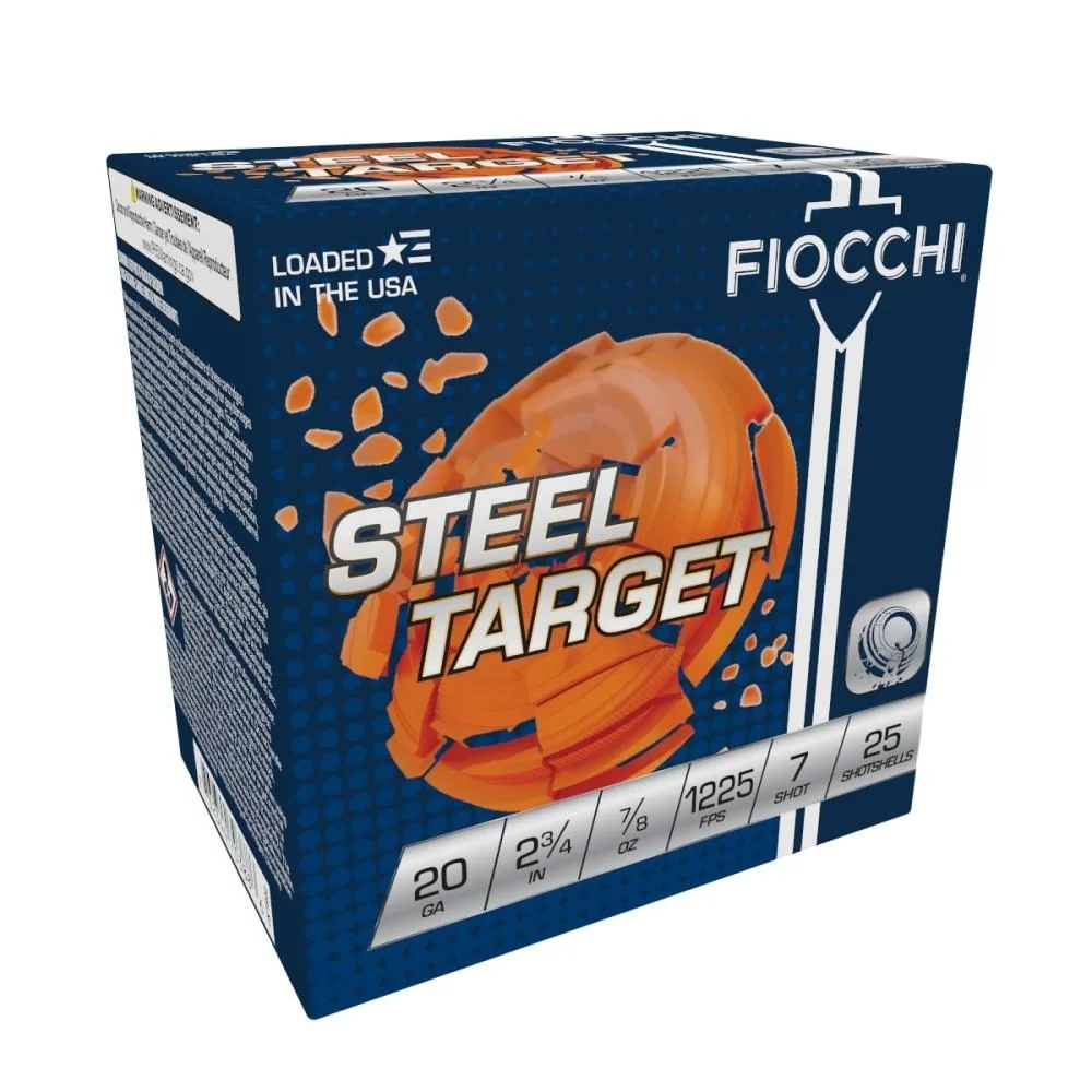 primary-41196 Fiocchi Ammunition Fiocchi Steel Target Low Recoil Shotshells 20 ga 2-3/4" 7/8oz 1225 fps #7 25/ct