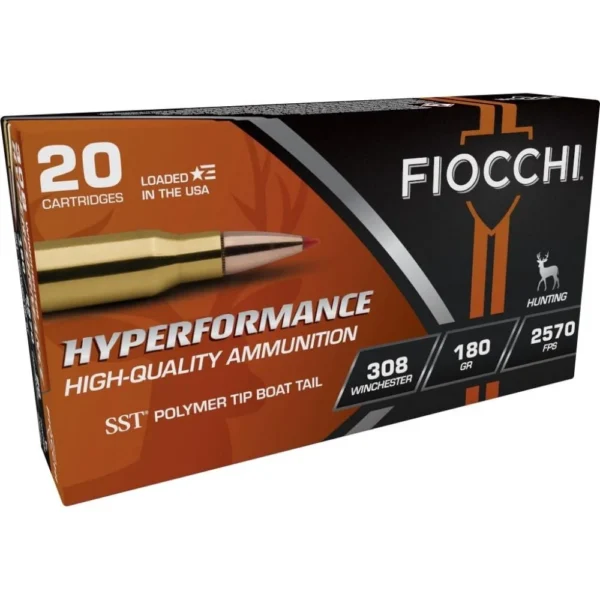 Fiocchi Ammunition Fiocchi Hyperformance Hunt Rifle Ammunition .308 Win 180 gr SST 2570 fps 20/ct