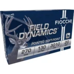 Fiocchi Ammunition Fiocchi Field Dynamics Rifle Ammunition .270 Win 130 gr PSP 3010 fps 20/ct