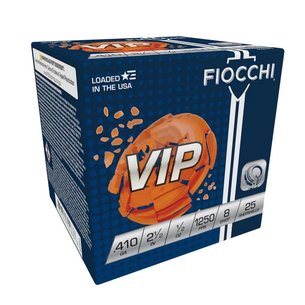 primary-41201 Fiocchi Premium Target Loads, blue and orange ammunition box in angled view