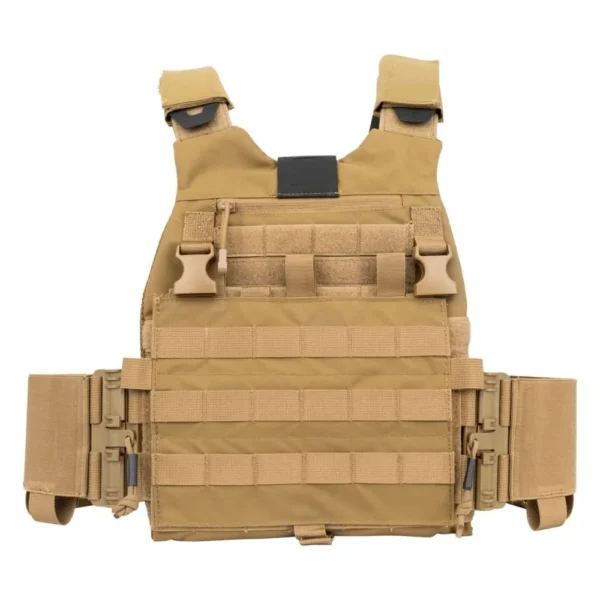 10 Ring Guard Dog Trakr Plate Carrier FDE with Front Placard