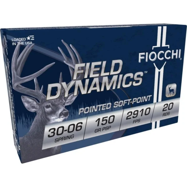 Fiocchi Ammunition Fiocchi Field Dynamics Rifle Ammunition .30-06 Sprg 150 gr PSP 2910 fps 20/ct