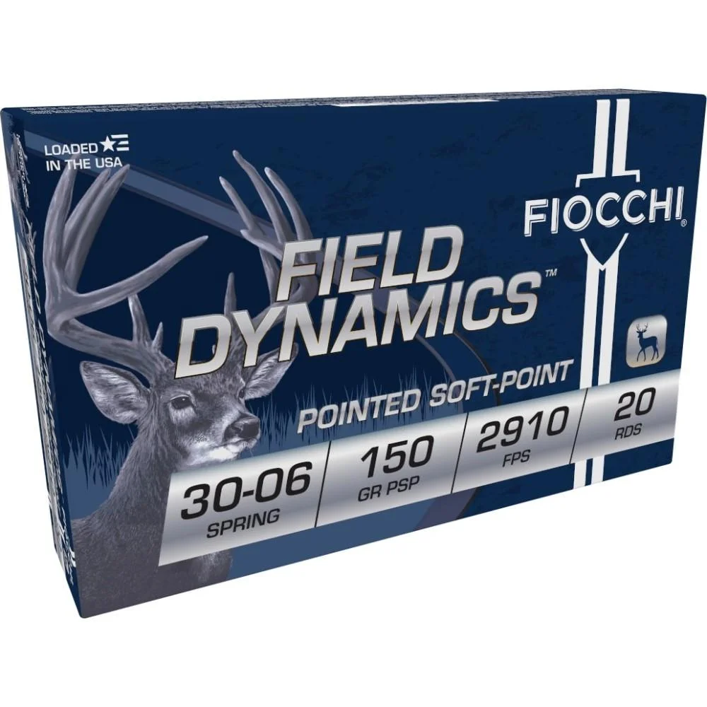 primary-41210 Fiocchi Ammunition Fiocchi Field Dynamics Rifle Ammunition .30-06 Sprg 150 gr PSP 2910 fps 20/ct
