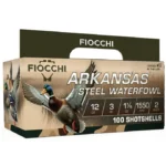 Fiocchi Ammunition Fiocchi Arkansas Steel Waterfowl Shotshells 12ga 3" 1-1/5oz 1550 fps #2 100/ct
