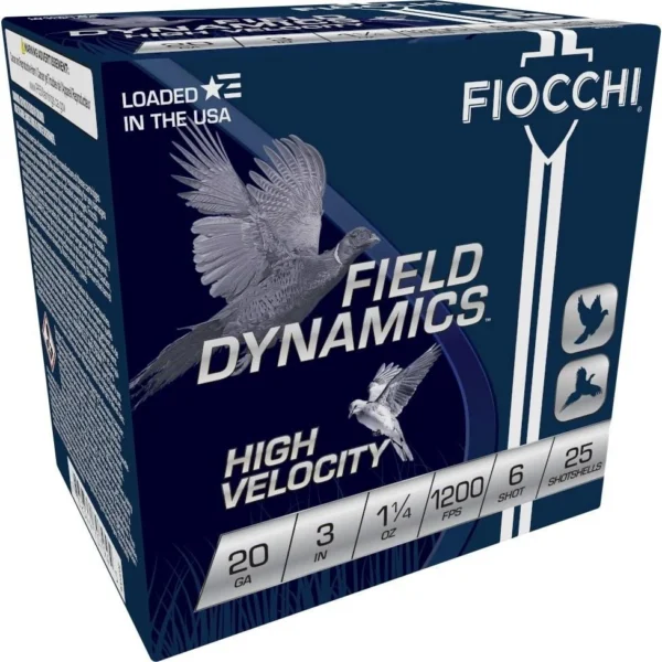 Fiocchi Ammunition Fiocchi Field Dynamics Shotshells 20 ga 3" 1-1/4oz 1200fps #6 25/ct