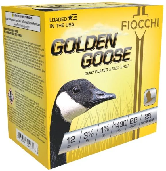 Fiocchi Ammunition Fiocchi Golden Goose Shotshells 12ga 3 1/2" 1-5/8oz 1430fps #BB 25/ct
