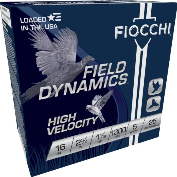 Fiocchi Ammunition Fiocchi High Velocity Shotshells 16ga 2-3/4" 1-1/8oz 1300fps #5 25/ct