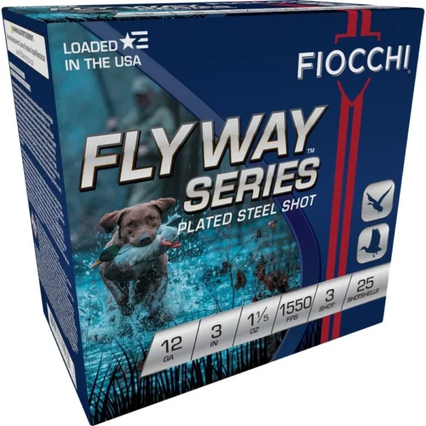 Fiocchi Ammunition Fiocchi Flyway Steel Shotshells 12ga 3" 1-1/5oz 1550fps #3 25/ct