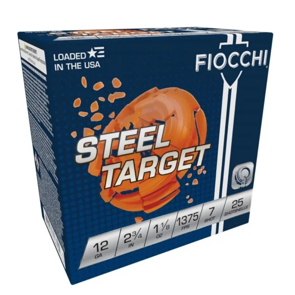 Fiocchi Ammunition Fiocchi Target Steel Shotshells 12 ga 2-3/4" 1-1/8oz 1375 fps #7 25/ct