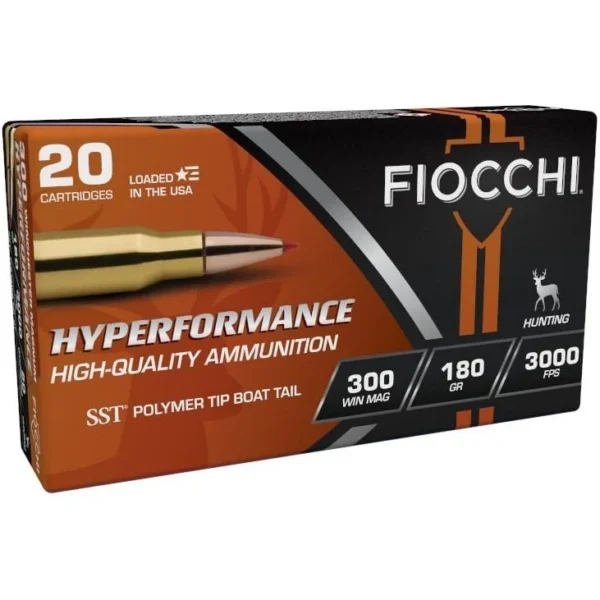 Fiocchi Ammunition Fiocchi Hyperformance Hunt Rifle Ammunition .300 Win Mag 180 gr SST 3000 fps 20/ct