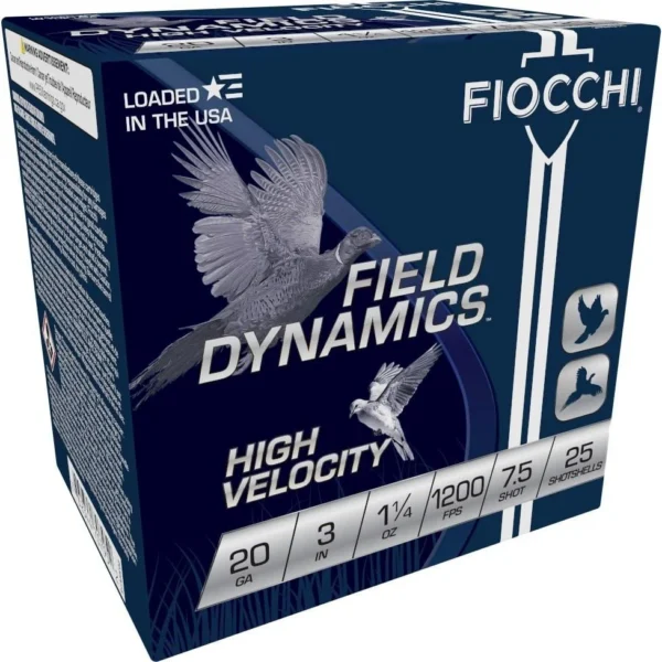 Fiocchi Ammunition Fiocchi Field Dynamics Shotshells 20 ga 3" 1-1/4oz 1200fps #7.5 25/ct