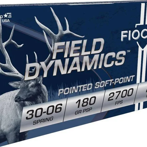 Fiocchi Ammunition Fiocchi Field Dynamics Rifle Ammunition 30-06 Sprg 180 gr PSP 2700 fps 20/ct