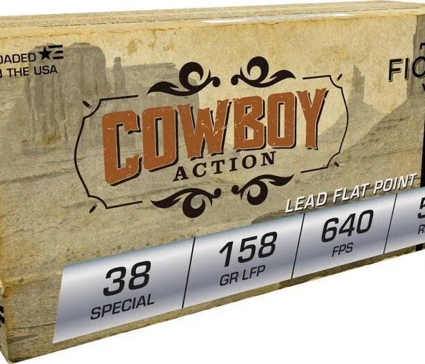 Fiocchi Ammunition Fiocchi Cowboy Action Handgun Ammunition 38 Spl 158gr LFN 640 fps 50/ct